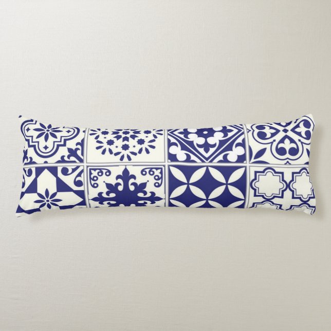 Cojín Patrón de azulejos de cerámica (Anverso)