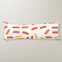 Cojín Patrón de barbacoa de comida rápida de perro calie