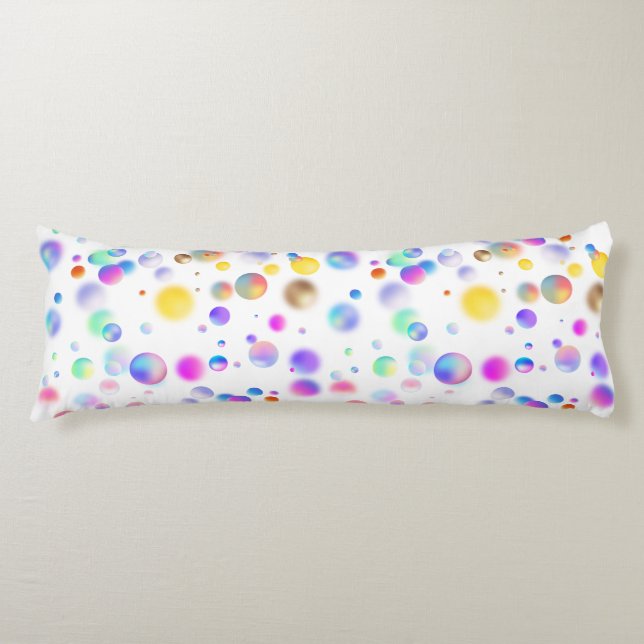 Cojín Patrón de bolas flotantes 3D. Sin BG (Anverso)