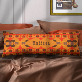 Cojín Patrón de Burbujas Retro Groovy de los 70 con Nomb