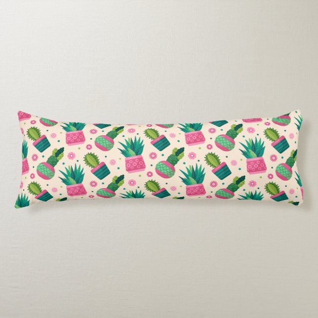 Cojín Patrón de cactus (Anverso)