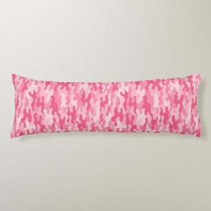 Cojín Patrón de camuflaje femenino rosa