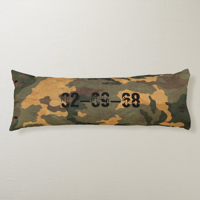 Cojín patrón de camuflaje verde vintage 2020 (Anverso)