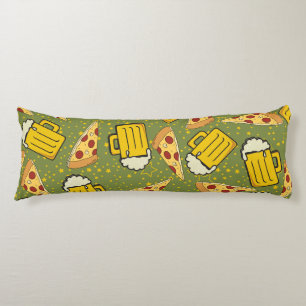 Cojín Patrón de cerveza y pizza