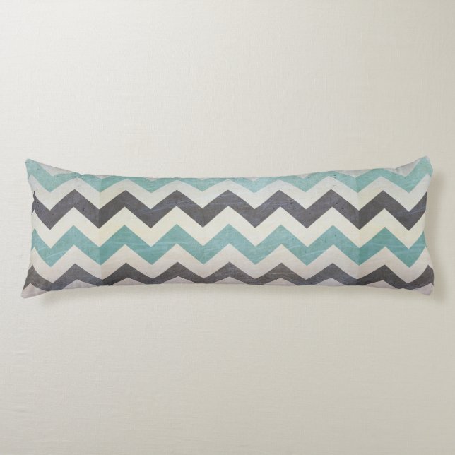 Cojín Patrón de Chevron sobre textura Metalizado por Shi (Anverso)