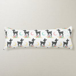 Cojín Patrón de ciervos, venado bebé, boho, flores, luna