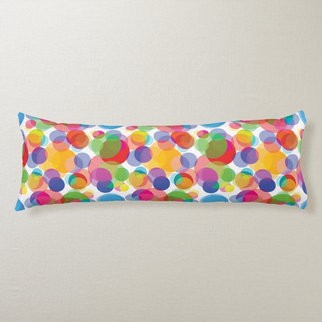 Cojín Patrón de círculo colorido (Anverso)