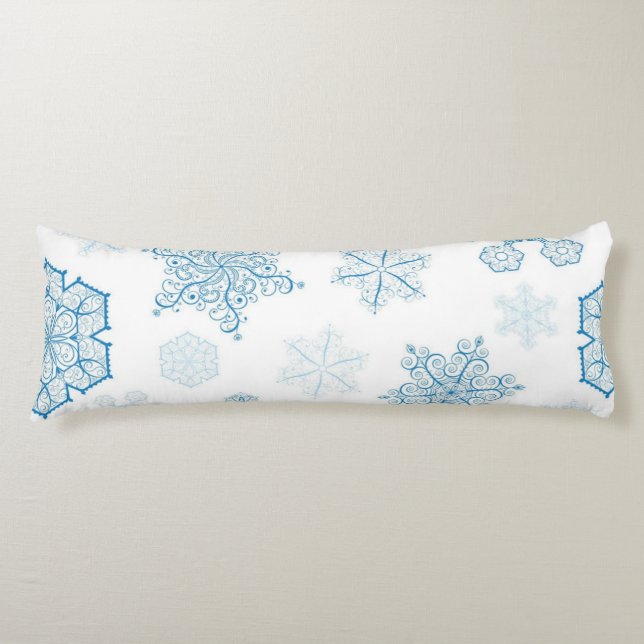 Cojín Patrón de copo de nieve (Anverso)