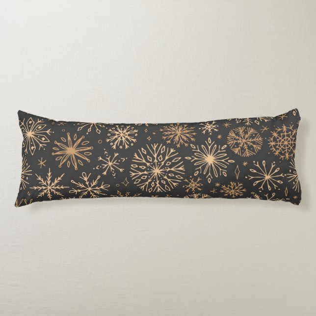 Cojín Patrón de copo de nieve (Anverso)