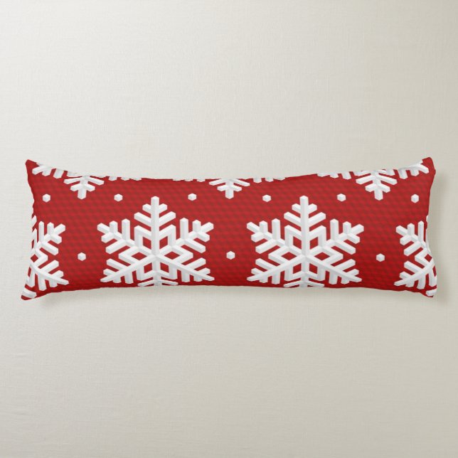 Cojín Patrón de copo de nieve (Anverso)