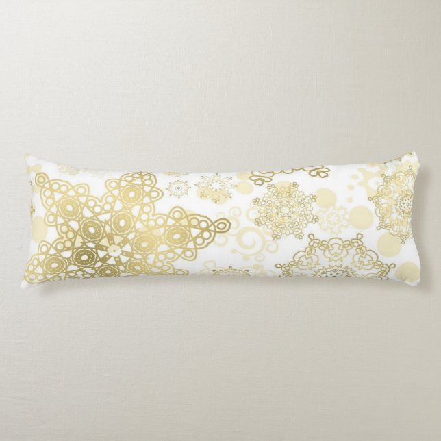 Cojín Patrón de copo de nieve (Anverso)