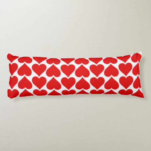 COJÍN PATRÓN DE CORAZÓN ROJO (Reverso)