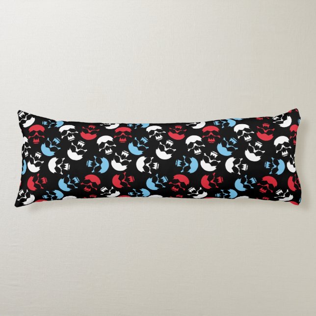 Cojín Patrón de cráneo multicolor (Anverso)