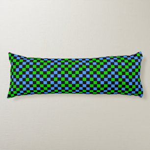 Cojín Patrón de cuadros azules, verdes y negros