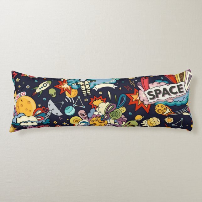 Cojín Patrón de espacio (Anverso)