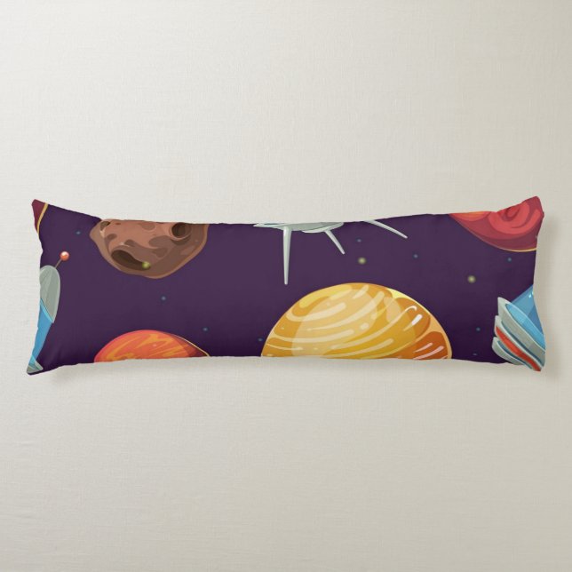 Cojín Patrón de espacio (Anverso)