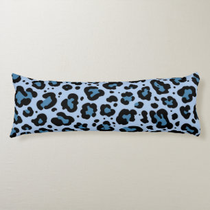 Cojín Patrón de estampado de leopardo azul