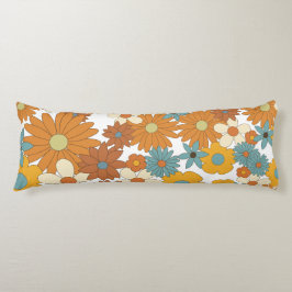 Cojín Patrón de flor retro colorido