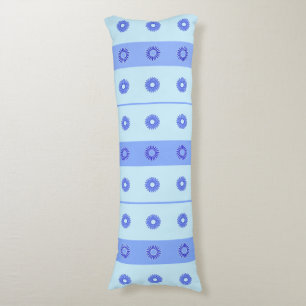 Cojín Patrón de flores azul oscuro claro