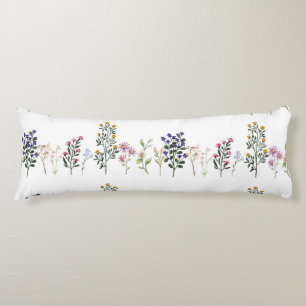 Cojín Patrón de flores silvestres de verano colorido