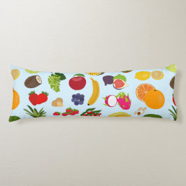 Cojín Patrón de fruta de verano colorido