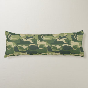 Cojín Patrón de gatos de camuflaje Ejército Gatos Gatito