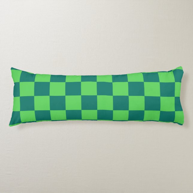 Cojín Patrón de Gingham de Blue Green Checkered (Anverso)
