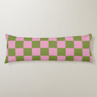 Patrón de Gingham de color verde rosa