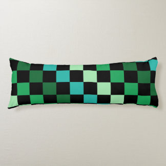 Cojín Patrón de Gingham de Green Blue Checkered
