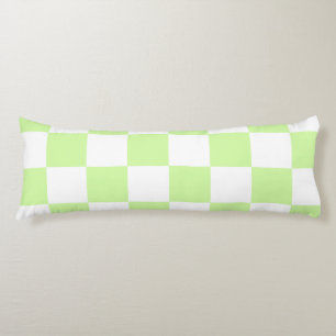 Cojín Patrón de Gingham de Pastel Verde