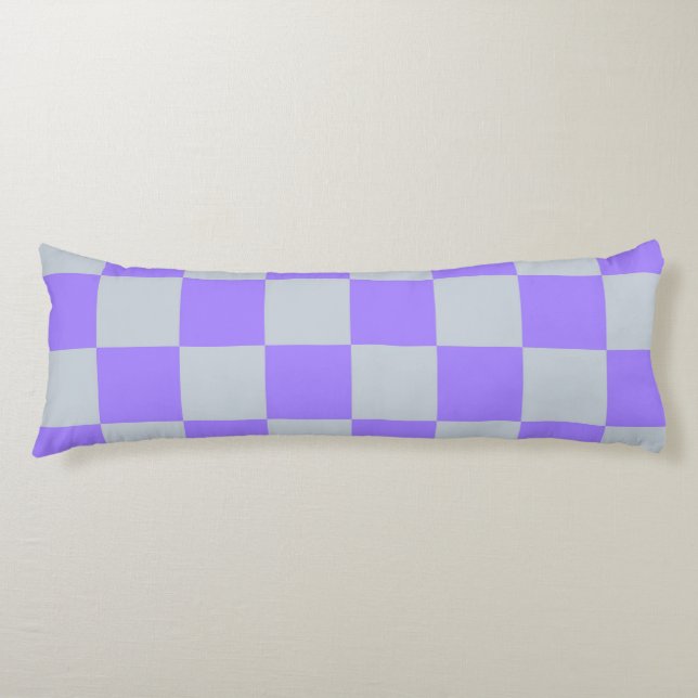 Cojín Patrón de Gingham de Purple Checkered (Anverso)