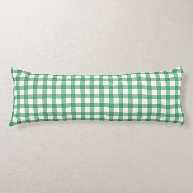 Cojín Patrón de gingham verde pastel lindo (Anverso)