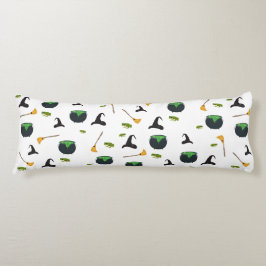 Cojín Patrón de Halloween de Broom Caldron