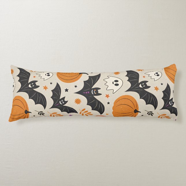 Cojín Patrón de Halloween y otoño (Anverso)