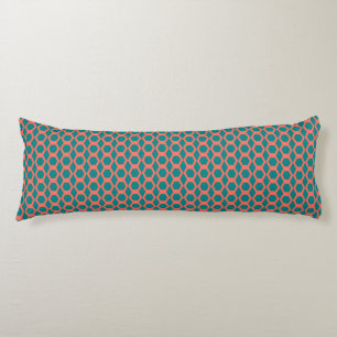 Cojín Patrón de hexágono de coral teal