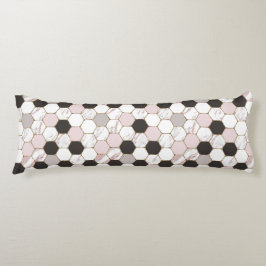 Cojín Patrón de hexágono de mármol geométrico moderno