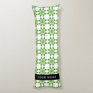 Cojín Patrón de Hoja, Hojas Verdes, Tu Nombre