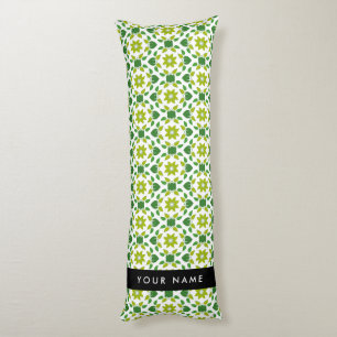 Cojín Patrón de Hoja, Hojas Verdes, Tu Nombre
