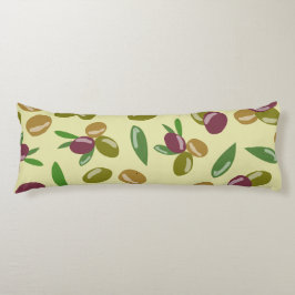 Cojín Patrón de hojas de oliva y oliva rusas