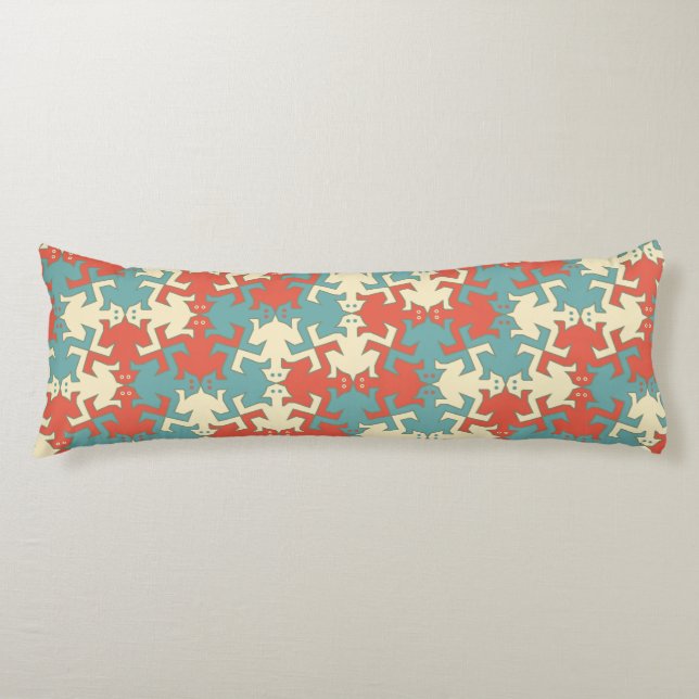 Cojín Patrón de hombres fuertes retro geométrico moderno (Anverso)