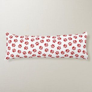 Cojín Patrón De Huellas, Huellas De Perro, Huellas Rojas