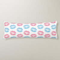 Patrón de Labios Azules y Rosados, Labial, Beso