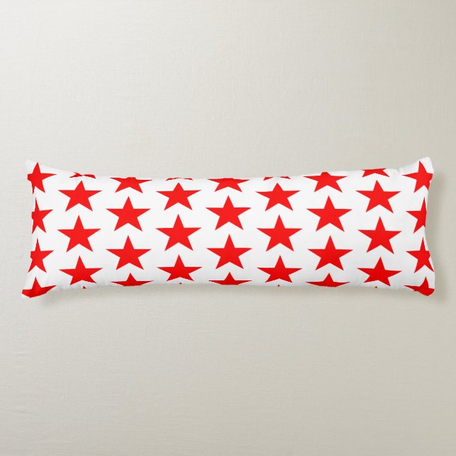 Cojín Patrón de las estrellas rojas (Anverso)