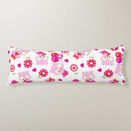 Cojín Patrón De Lechuzas, Lechuzas Cutas, Lechuzas Rosad