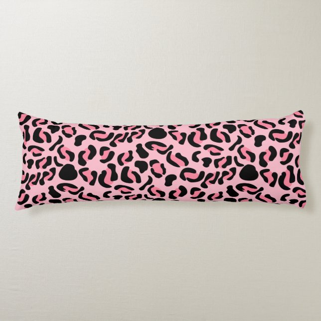Cojín Patrón de leopardo rosa moderno animal (Anverso)