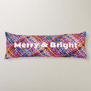 Cojín Patrón de luces de Navidades brillantes y merry re