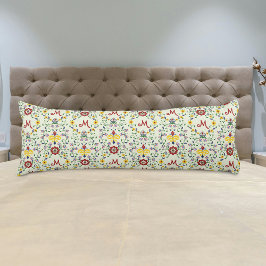 Cojín Patrón de monograma escandinavo Rosemaling Nordic