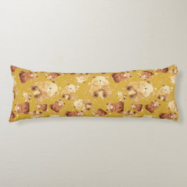 Cojín Patrón de oso de bebé lindo Amarillo