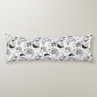 Patrón de paisley en negro y blanco – Arte textil