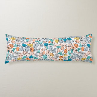 Cojín patrón de pecho azul divertido
